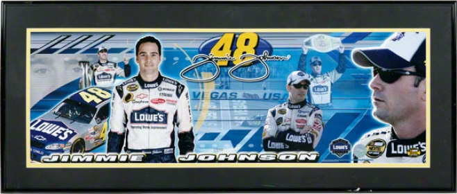 #48 Jimmie Johnson Limited Edition Panoramic Framed Print