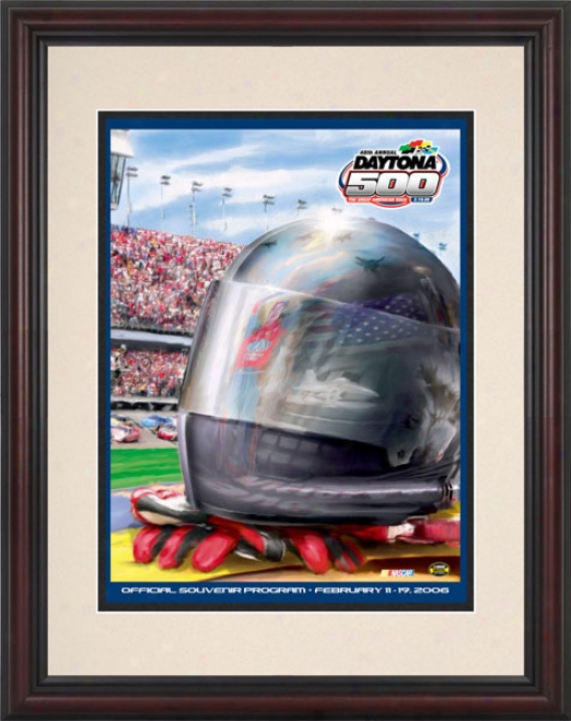 48th Annual 2006 Daytona 500 Framed 8.5  X 11 Program Print