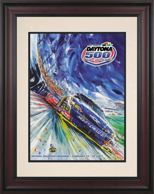 49th Annual 2007 Daytona 500 Framed 10.5 X 14 Program Print