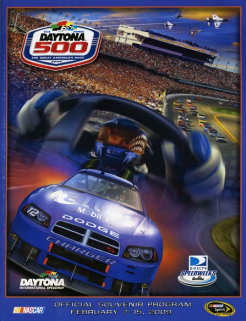 51st Annual 2009 Daytona 500 Canvas 22 X 30 Program Print