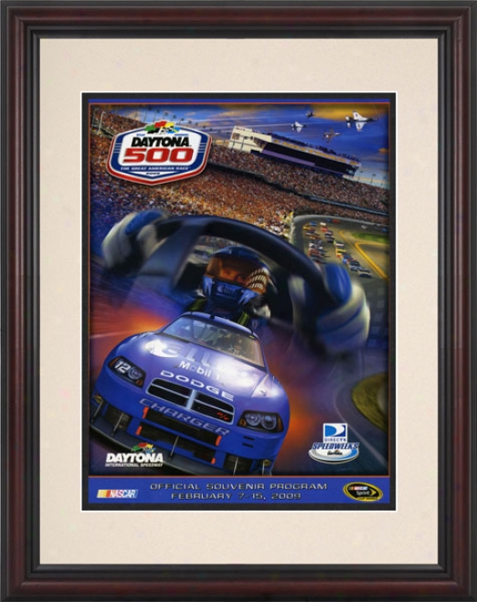 51st Annual 2009 Dayyona 500 Framed 8.5  X 11 Program Print