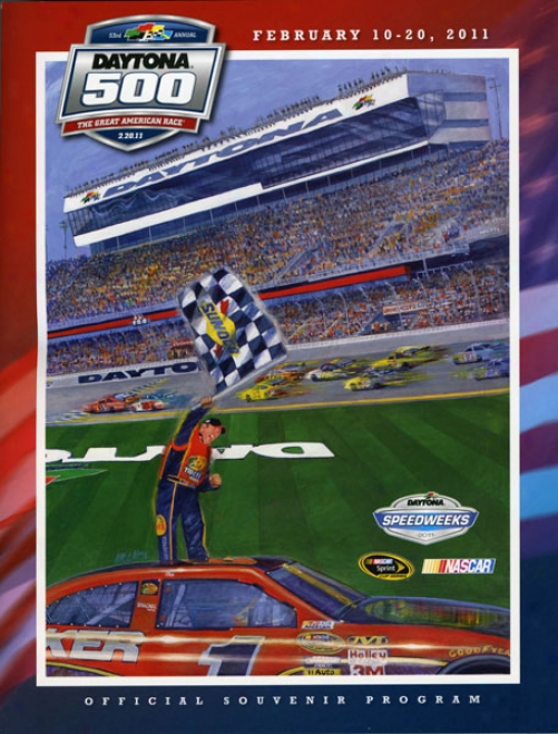 53rd Annual 2011 Daytona 500 Canvas 22 X 30 Program Print