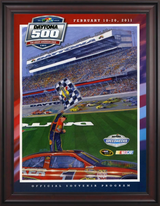 53rd Annual 2011 Daytona 500 Framed 36 X 48 Program Print