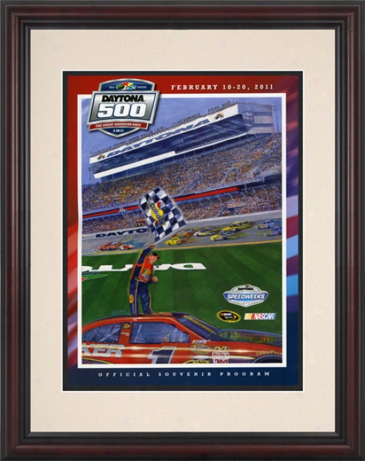 53rd Annual 2011 Daytona 500 Framed 8.5  X 11 Program Print