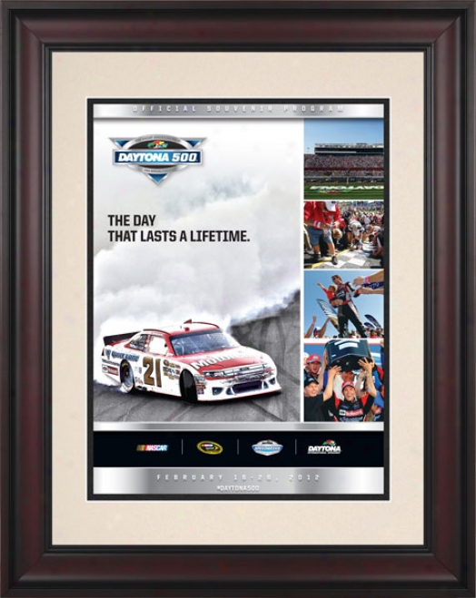 54th Annual 2012 Daytona 500 Framed 10.5 X 14 Program Print