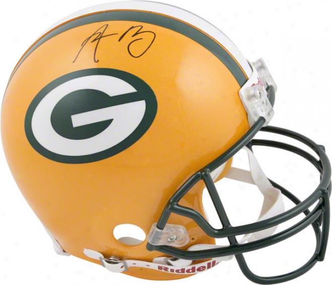 Aaron Rodgers Autographed Pro-lime Helmet  Particulars: Gree nBay Packers, Authentic Riddell Helmet