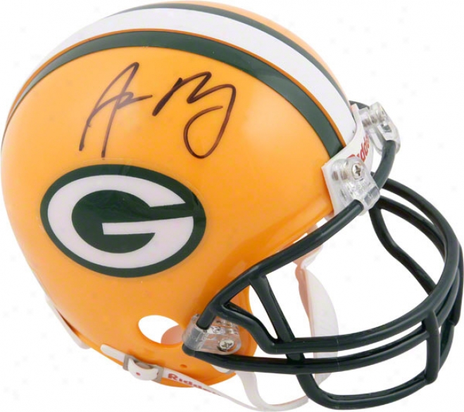 Aaron Rodgers Green Bay Packers Autographed Mini Helmet