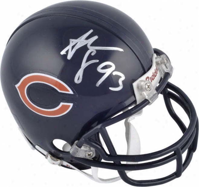 Adewale Ogunleye Chicago Bears Autographed Mini Helmet