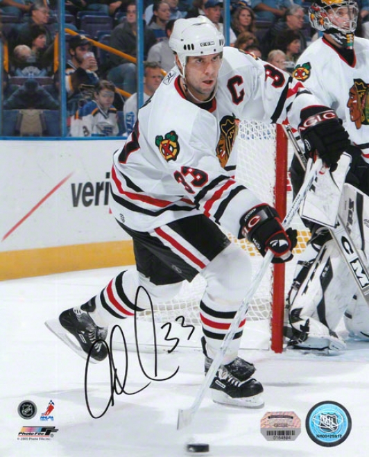 Adrian Aucoin Chicago Blackhawks 8x10 Autographed Photograph