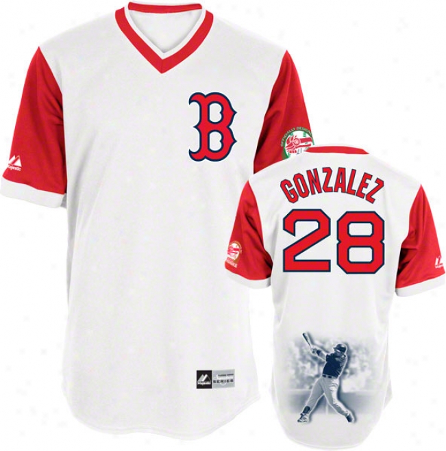 Adrian Gonzalez Boston Red Sox Majestic Player Designed Signature Series Jesrey