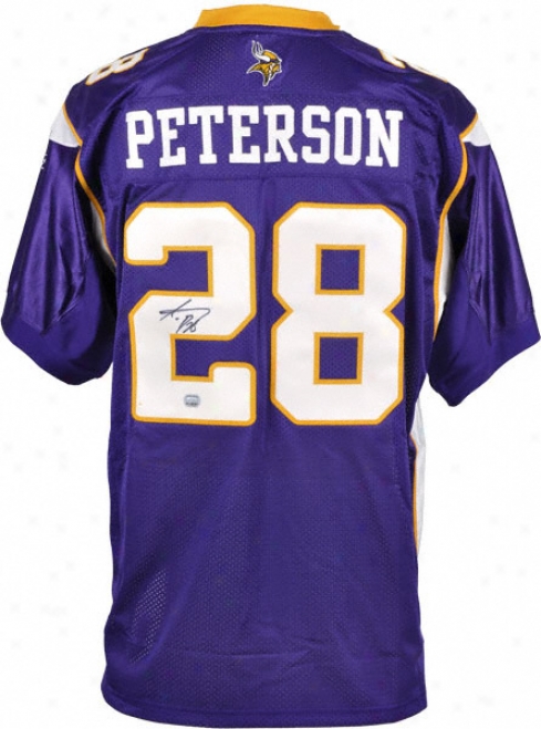 Adrian Peterson Autographed Jersey  Details: Minnesota Vikings, Authentic, Reebok