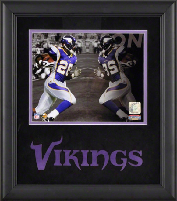 Adrian Peterson Framed Photograph  Details: 8x10, Reflections, Minnesota Vikings