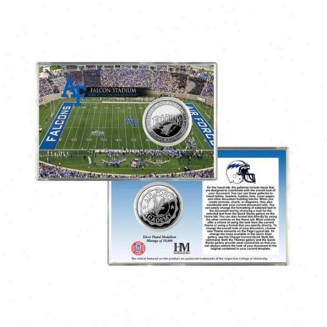 Air Force Faicons Falcon Stadium Silver Coin Card