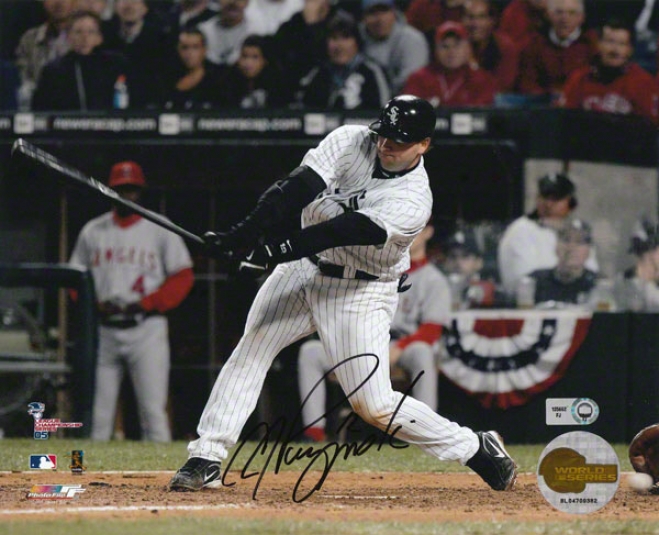 A.j. Pierzynski Autographed Photograph  Details: Chicago White Sox, 8x10, Alcs Gaje 2 Dropped 3dr Strike