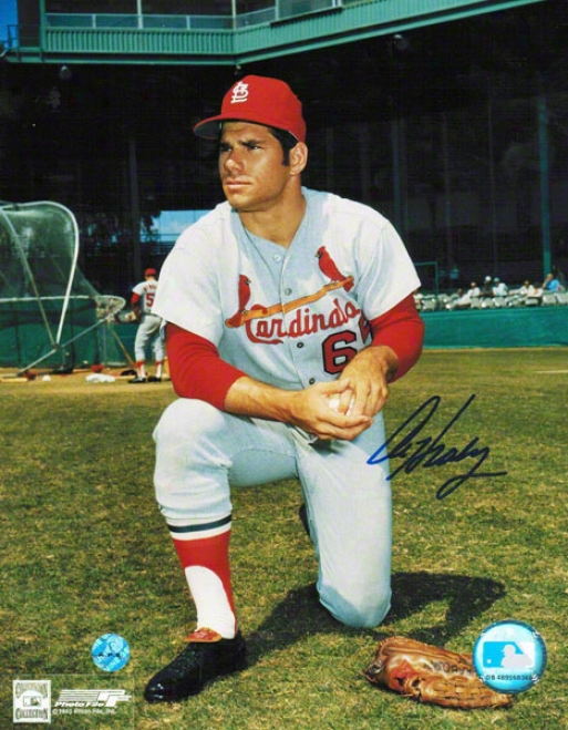 Al Hrabosky St. Louis Cardinals Autobraphed 8x10 Photo Without The Beard