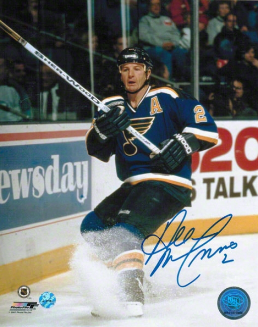 Al Macinnis St. Louis Blues Autographed 8x10 Photo Ice