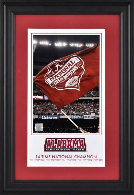 Alabama Crimson Tide 2011 Bcs National Champions 10x18 Framed Legacy Print