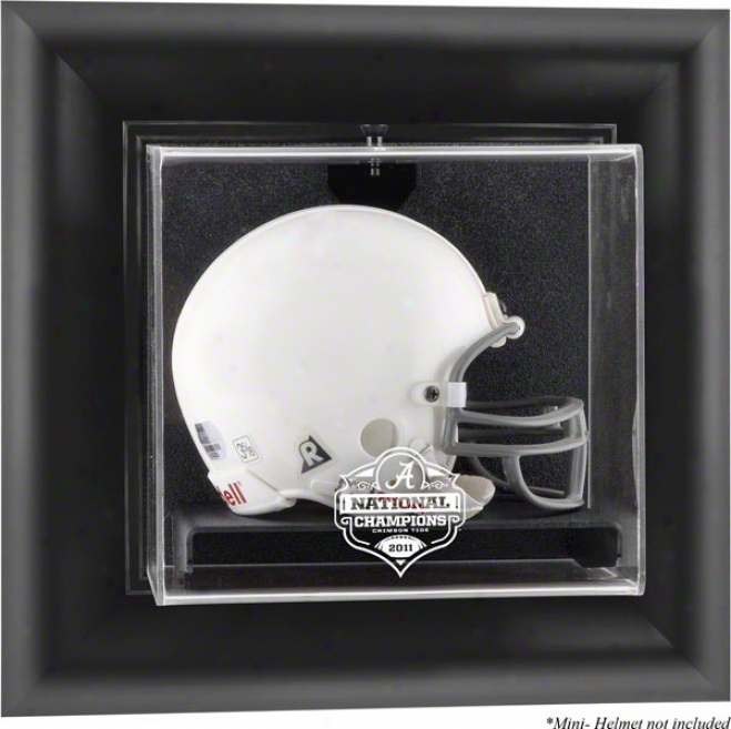 Alabama Crimson Tide 2011 Bcs National Chamions Black Framed Wall Mountable Mini Helmet Display Case