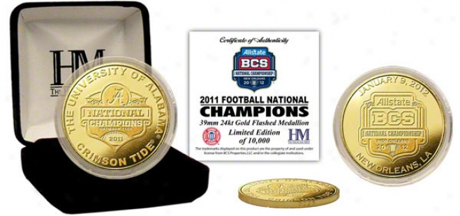 Alabama Crimson Tide 2011 Bcs National Champions Commemorative Gold Coin