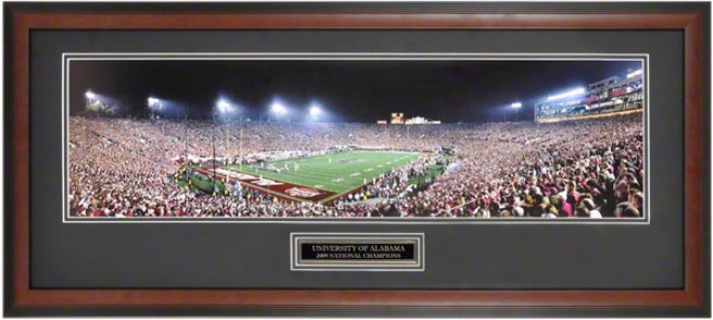 Alabama Crimson Tide Framed Unsigned Panoramic  Details: 2009 National Champiins