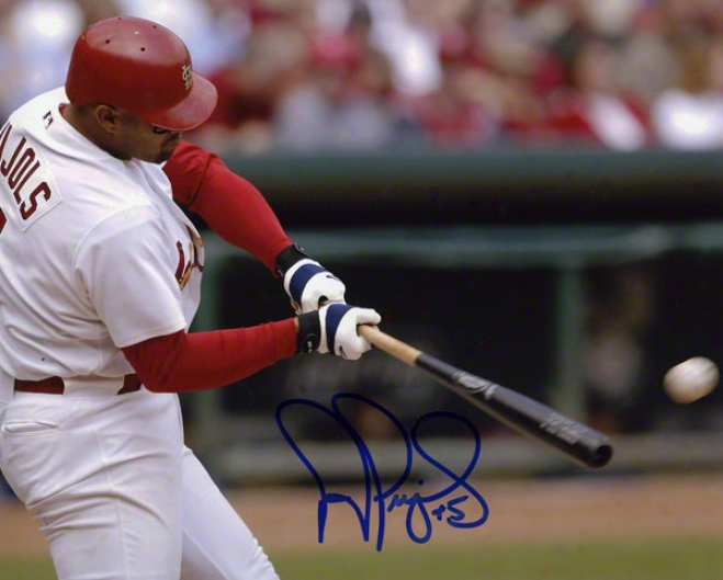 Albert Pujols Autographed 8x10 Photograph  Details: St. Louis Cardinals, Horrizontal