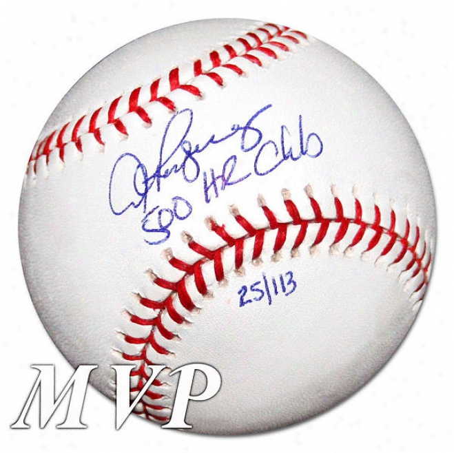 Alex Rodriguez Autographed Limited Edition Baseball With 500 Hr Club Inscription