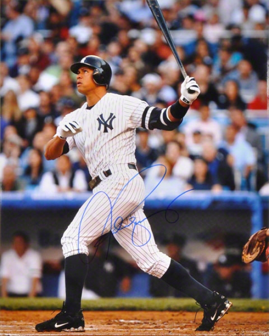 Alex Rodrigueez New York Yankees - Batting - Autographed 16x20 Pyotograph