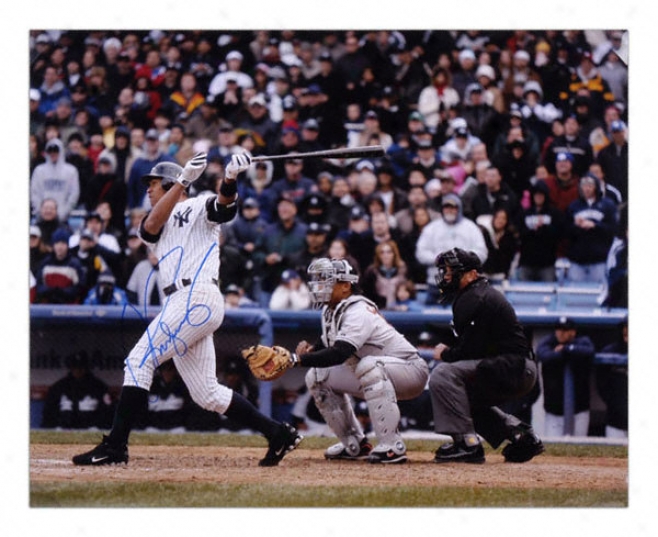 Alex Rodriguez New York Yankees - Hitting  -Autographed 16x20 Photograph