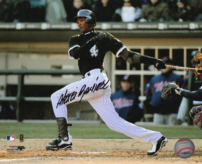 Alexei Ramirez Autographed Photograph - Cjicago Of a ~ color Sox Signed Batting 8x10 Picture