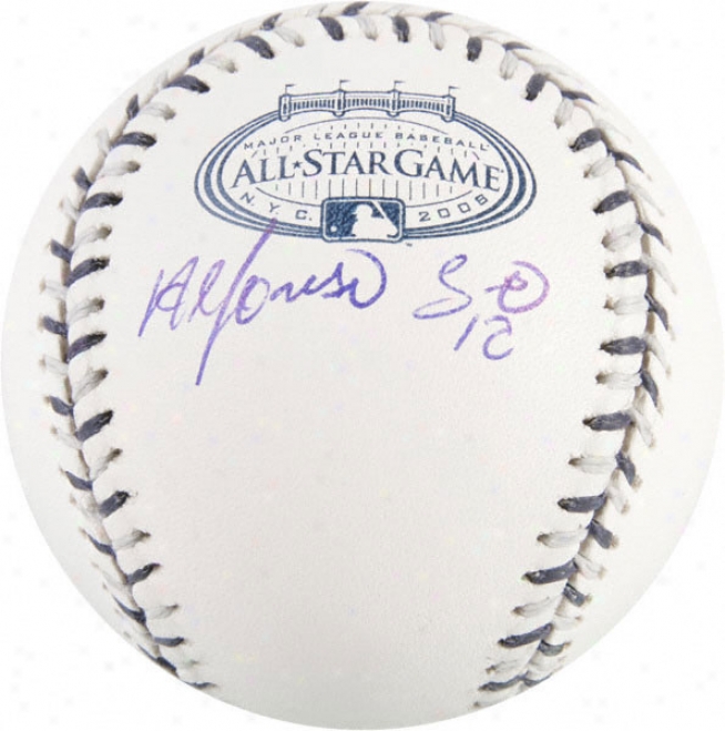 Alfonso Soriano Chicago Cubs Autographed 2008 Yankees Stadium All Star Baseball