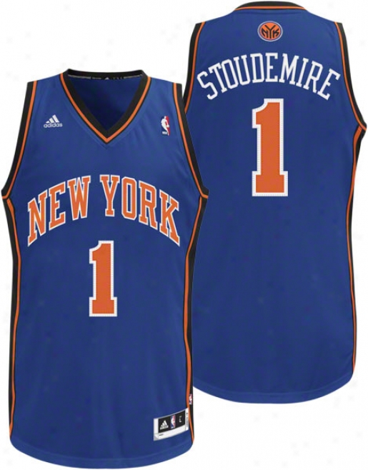 Amar'e Stoudemire Jersey: Adidas Blue Swingman #1 New York Knicks Jersey