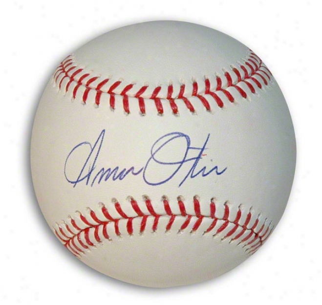 Amos Otis Autographed Baseball