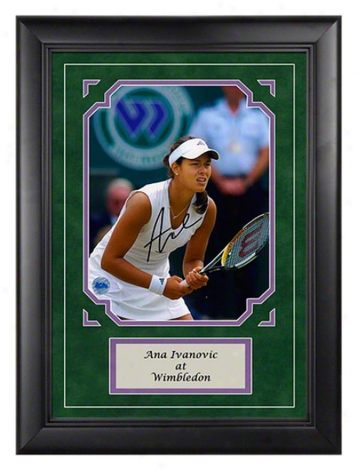 Ana Ivanovic Autograph Wimbledon Framed Photograph