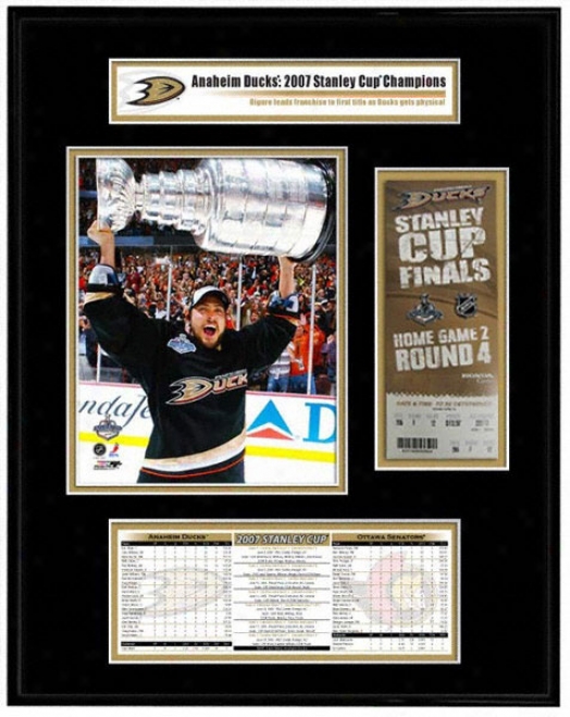 Anaheim Ducks - Teemu Selamne - 2007 Stanley Cup Champions Ticket Frame Jr.