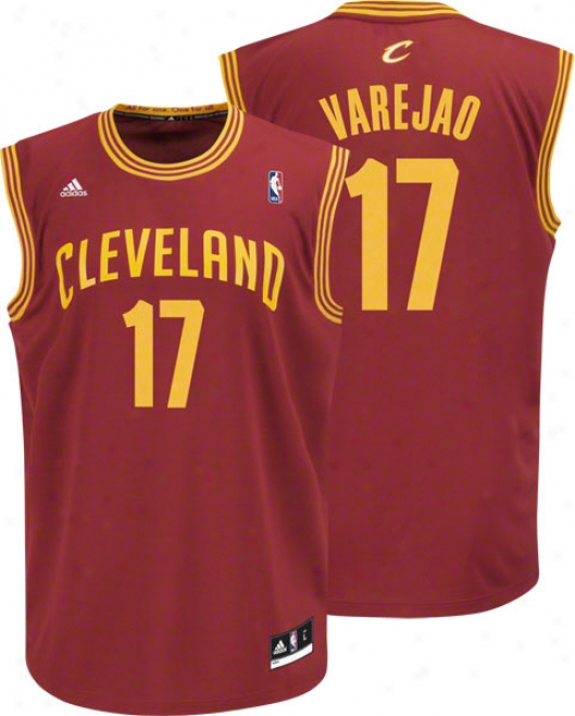 Anderson Varejao Jersey: Adidas Revolution 30 Burgundy Replica #17 Cleveland Cavaliers Jersey