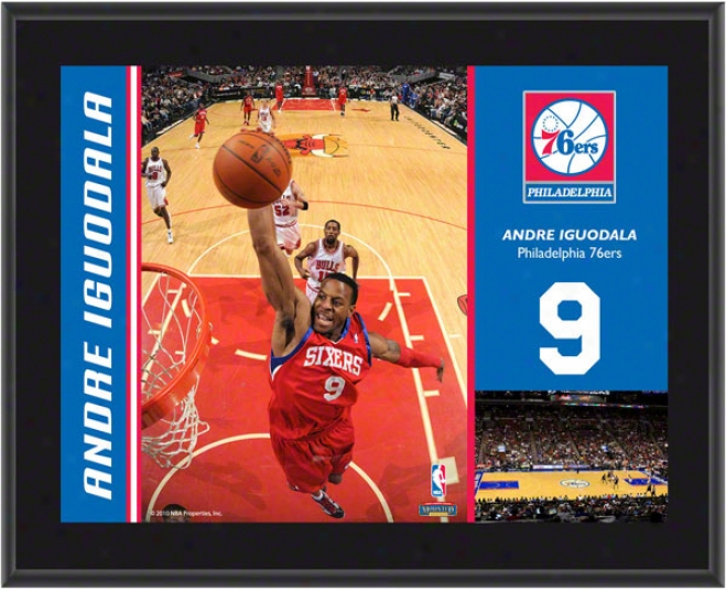 Andrre Iguodala Plaqie  Details: Philadelphia 76ers, Sublimated, 10x13, Nba Plaque