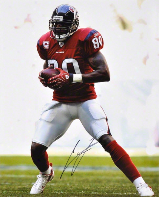 Andre Johnson Autographed 16x20 Photograph  Details: Houston Texans, Missile  In Both Hands