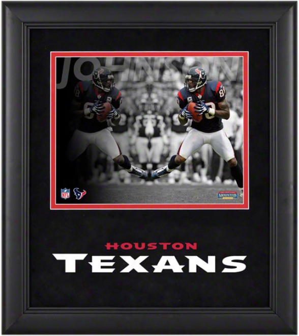 Andre Johnson Framed Phootograph  Details: 8x10, Reflections, Houston Texans