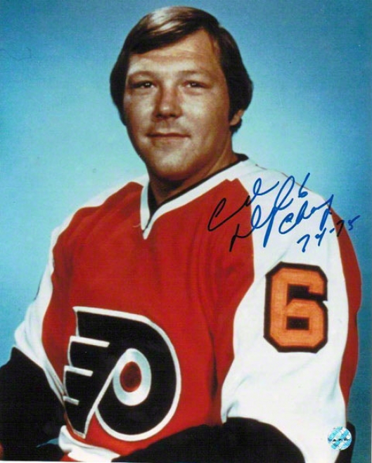 Andre &quotmoose&quot Dupont Autographed Philadelphia Flyers 8x10 Photo Inscribed &quot74-75&quot