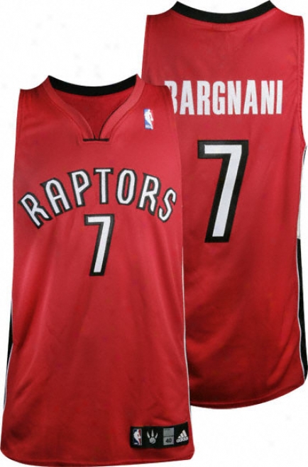 Andrea Bargnani Red Adidas Nba Authentic Toronto Raptors Jersey