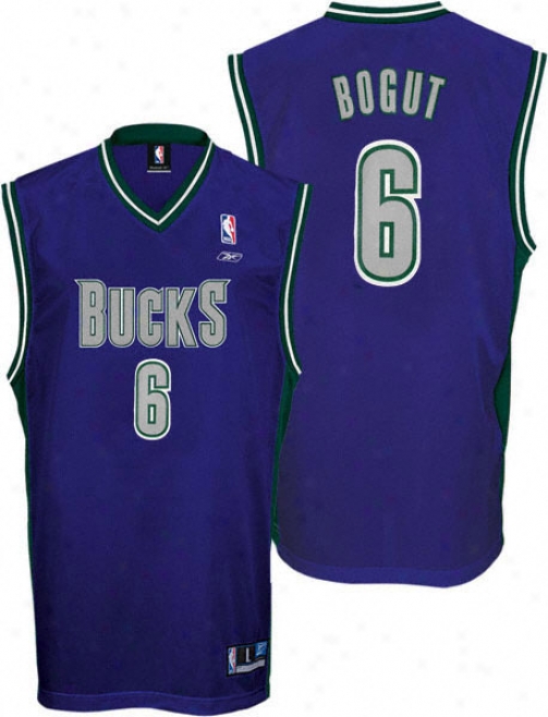 Andrew Bogut Purple Reebok Nba Replica Milwaukee Bucks Jersey