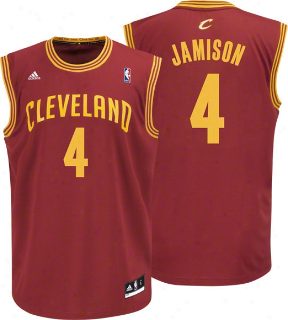 Antawn Jamison Jersey: Adidas Revolution 30 Burgundy Replica #4 Cleveland Cavaliers Jersey