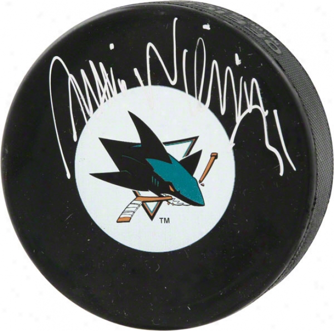 Antti Niemi Autographed Puck  Details: San Jose Sharks Logo