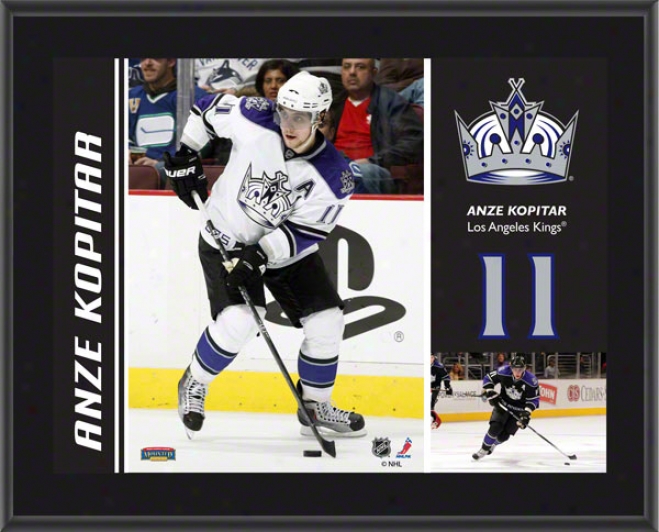 Anze Kopitar Plaque  Detai1s: Los Angeles Kings, Sublimated, 10x13, Nhl Plaque