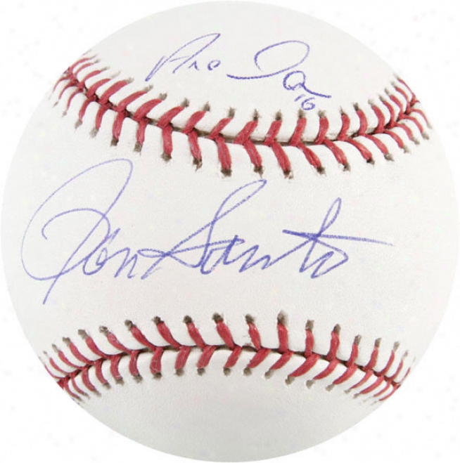 Aramis Ramirez And Ron Santo Chicago Cubs Autographed Mlb Baseball