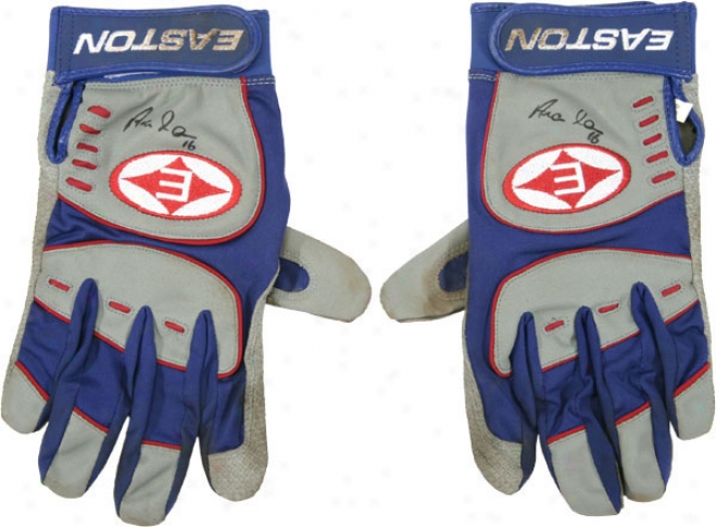 Aramis Ramirez Chicago Cubs Autographed 2006 Game Used Easton Grey Batting Gloves-set Of 2