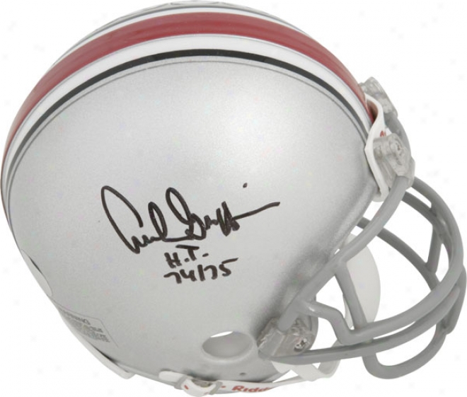 Archie Griffin Ohio State Buckeyes Autographed Mini Helmet W/ Inscription &quotht 74-75&quot