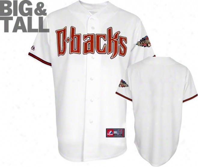 Arizona Diamondbacks Big & Tall Home White Replica Jersey With 2011 All-star Game Patch