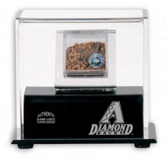 Arizona Diamondbscks Game Used Dirt With Logo Display Case