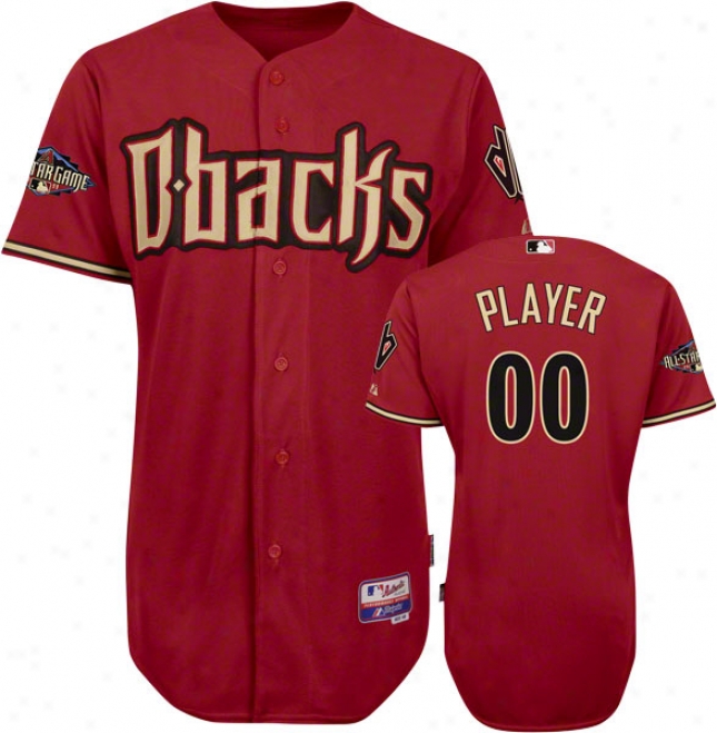 Arizona Diamondbacks Jersey: Any Player Alternate Brick Authentic Cool Base␞ On-field Jersey With 2011 All-star Game Tract